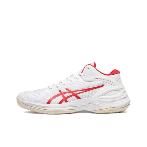Asics GELBURST 28 Баскетбольные кроссовки Низкий топ Белый/Красный Мужской