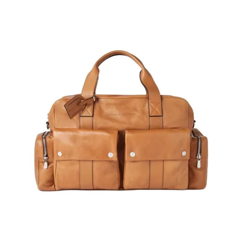 BRUNELLO CUCINELLI Сумка через плечо из коровьей кожи женская сумка бренди коньяк