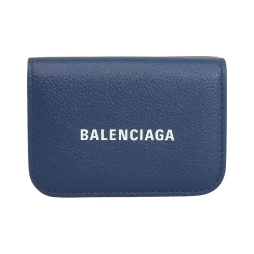 Balenciaga Кожа Кошелек Мини Женский Темно-синий
