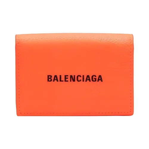 Balenciaga Cash Кожа Кожаный кошелек для карт Мужской Апельсин