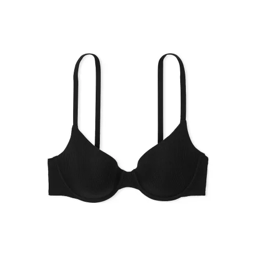 Victoria's Secret The T Рубашка Легко Подкладанная Хлопок Demi Бюстгальтер Черный Бюстгальтер Женские Черный