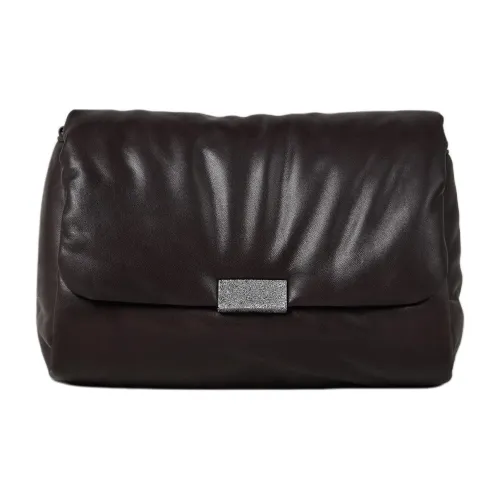 BRUNELLO CUCINELLI Напп-Кожа Сумка через плечо Сумка на плечо Женская Коричневая