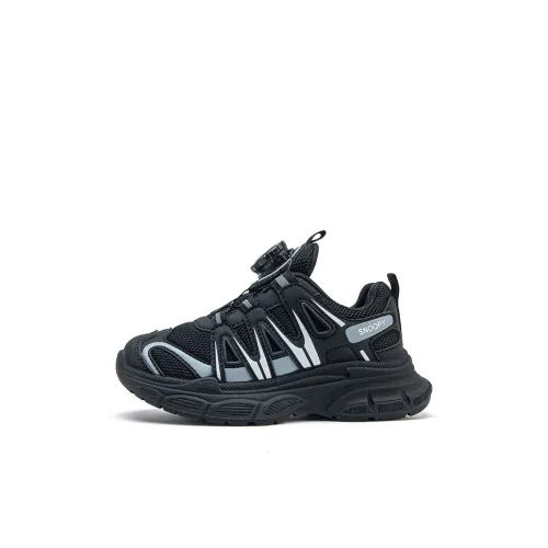 SNOOPY Нижняя юбка Резистентная Устойчивая к истиранию Дышащая Легкая Амортизация Низкий Топ KIDS Lifestyle Shoes Черный Детский