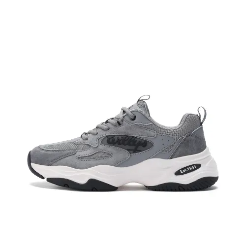 JEEP SPIRIT Амортизация Устойчивый к истиранию Дышащий Низкий Топ Кроссовки для бега Мужские Серые