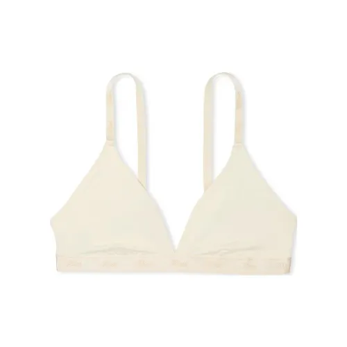 Victoria's Secret Розовые Брейлеты и Бюстгальтеры Топы Хлопок Логотип Треугольник Брейлет LEC Бюстгальтер Женский Желтый