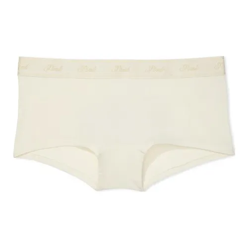Victoria's Secret Розовый логотип Хлопок Boyshort Panty LEWS Женское нижнее белье 1 упаковка Белый