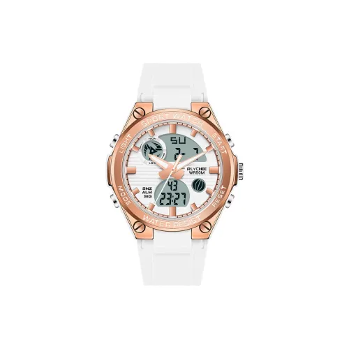 Rlychee Электронные часы Механизм Женские часы Белый циферблат