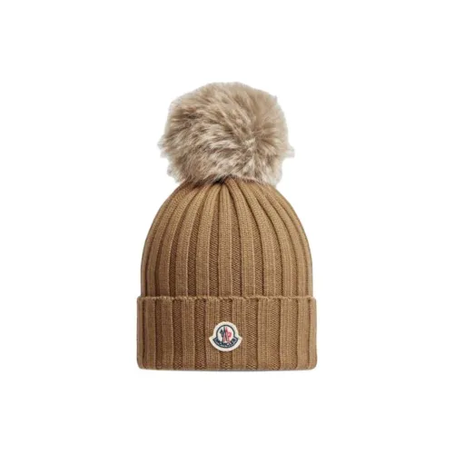 Moncler Merino Fine Wool Beanies Женские Коричневый