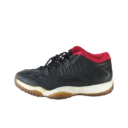 Jordan Air Jordan 11 Slip-resistant Shock Absorbers Низкие Топ Винтажные Баскетбольные Кроссовки Унисекс Черные