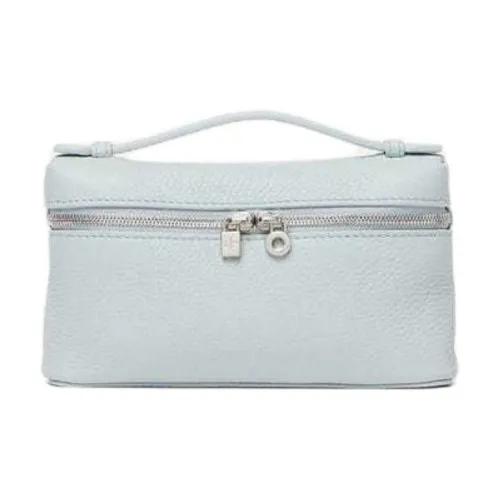 Loro Piana ExtraPocket Hammered Текстура Телячья кожа Клатч Мини Женские Мята Breeze