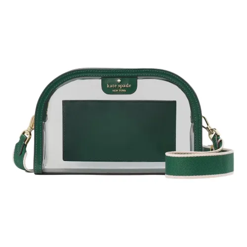 Kate Spade Прозрачная сумка через плечо из ПВХ маленькая женская зеленая DIVERSE