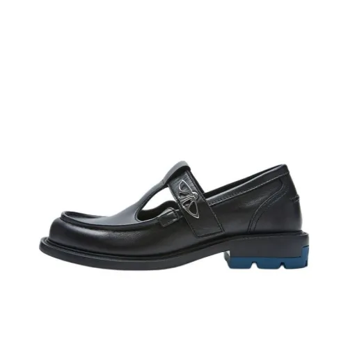 Both ReRe Грубый каблук Туфли Мэри Джейн 4CM Женские Черный