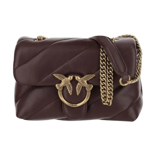 PINKO Напп Кожа Сумка через плечо Сумка на плечо Мини Женский Черный Руж