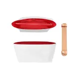 [Набор из 2 частей] Кожа растительного дубления, плечевая подушка + красный.