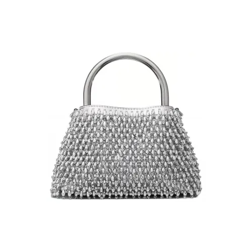 MICHAEL KORS Rosie Искусственная кожа Портативная Сумка через плечо Мини Женский Серебряный