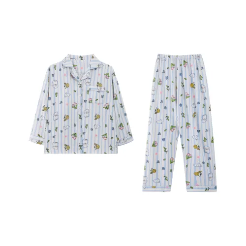 WANANNI Пижамный комплект женский светло-синий