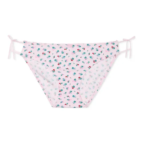 Victoria's Secret Розовый Хлопок Боковая сторона Галстук Бикини Пантика Розовый Тюльпан Цветочный принт Нижнее белье Женские 1 упаковка Розовый