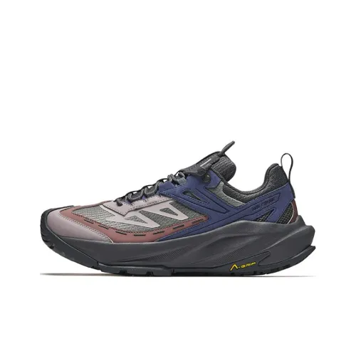 ANTA Tracking Slip-resistant Abrasion-resistant Low Top Альпинистская обувь Мужская Серый Синий Красный