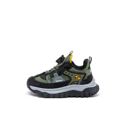 SNOOPY Slip-resistant Anti-KICK Abrasion-resistant Breathable Lightweight Kids Lifestyle Shoes Black Green Kids