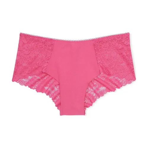 Victoria's Secret Розовый No Show Cheeky Panty Кармин Розовый Нижнее белье Женские 1 Пачка Розовый