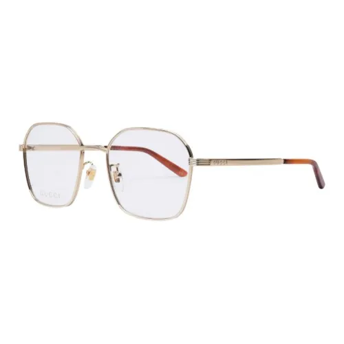 GUCCI Металл Нерегулярная форма Оправы для очков Мужской Золотой