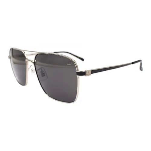 Dunhill Aviator Солнцезащитные очки Мужские Черный Серебряный