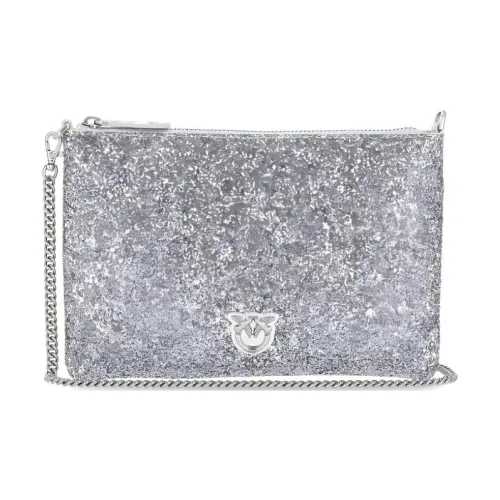 PINKO Хлопок Одно плечо Через плечо Клатч Women's Silver