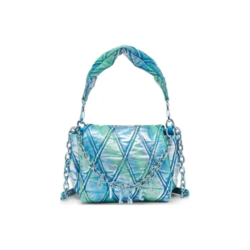 DIESEL Хлопок Портативный Crossbody Сумка Сумка через плечо Маленькая Женская Небесно-голубая