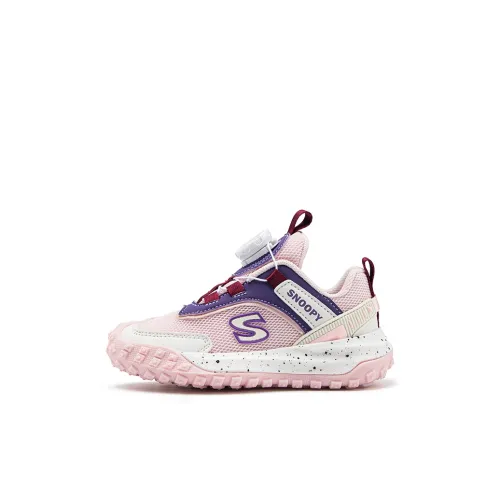 SNOOPY Slip-resistant Abrasion-resistant Breathable Lightweight Kids Lifestyle Shoes Purple Pink Baby