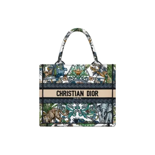 DIOR BookTote Canvas Tote Bag Tote Bag Shopping Bag Small Tote Bag Women's White Multicolor DIOR BookTote Холщовая сумка Сумка-тоут Сумка для покупок Маленькая сумка-тоут Женская белая многоцветная