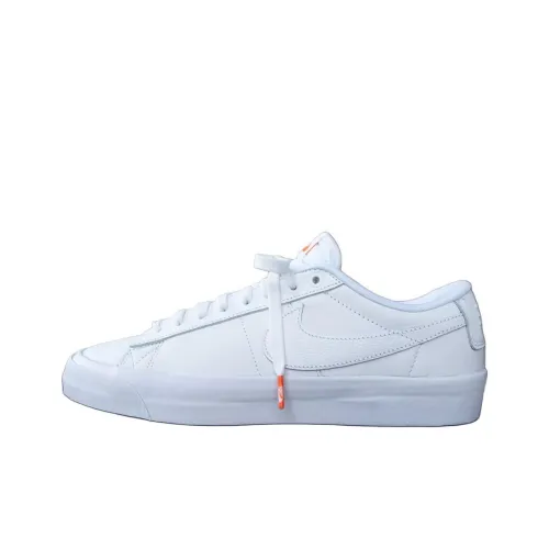 Nike SB Zoom Blazer Slip-resistant Abrasion-resistant Low-top Skateboard Shoes Unisex White Найк SB Zoom Blazer Противоскользящие Устойчивые к истиранию Низкие Кеды для скейтбординга Унисекс Белые