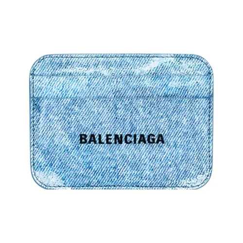 Balenciaga Cash Soft and Smooth Sheepskin Картхолдер Картхолдер Женские Синий