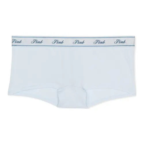 Victoria's Secret Розовый логотип Хлопок Boyshort Panty HBDBG Нижнее белье Женские 1 шт Небесно-голубой