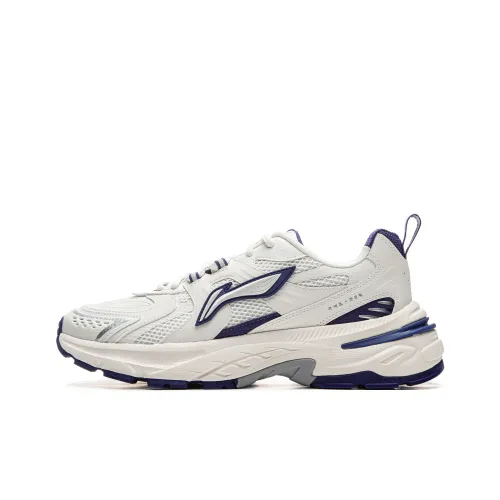 LiNing Beichen 2K Противоскользящий Устойчивый к истиранию Низкий Топ Кроссовки для бега Мужские Белый Синий