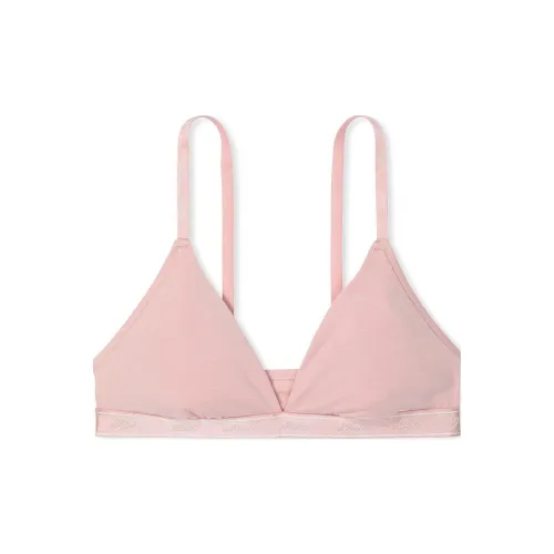 Victoria's Secret Розовый Bralettes Топы Хлопок Логотип Треугольник Bralette LEC Бюстгальтер Женские Мел Розовый