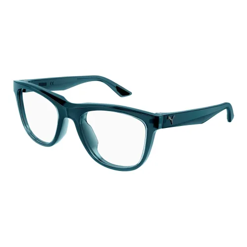 PUMA Plastic Square Eyeglass Frames Unisex Blue PUMA Пластиковые квадратные оправы для очков унисекс синий