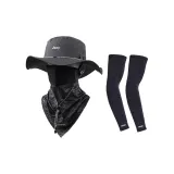 Темно-серый капюшон, набор из трех предметов