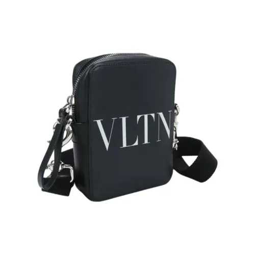 Valentino Кожа Сумка через плечо Маленькая Сумка на плечо Мужская Черная