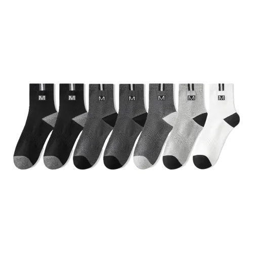 Носки Lan Miao Crew для мужчин упаковка из 7 пар