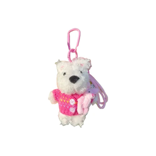 Fluffy Bear Очаровательный Милый Вест-хайленд Белый Терьер Щенок Плюшевый Брелок Кукла Плюшевая Подвеска 12 см Высота