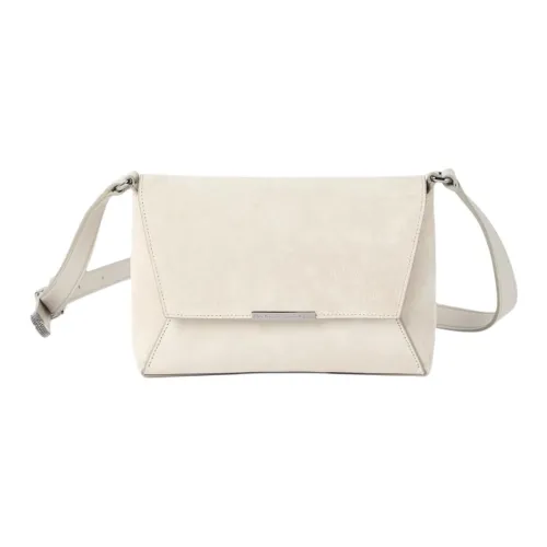 BRUNELLO CUCINELLI Замша Телячья кожа Конверт Сумка Сумка через плечо Женская Светло-Серый