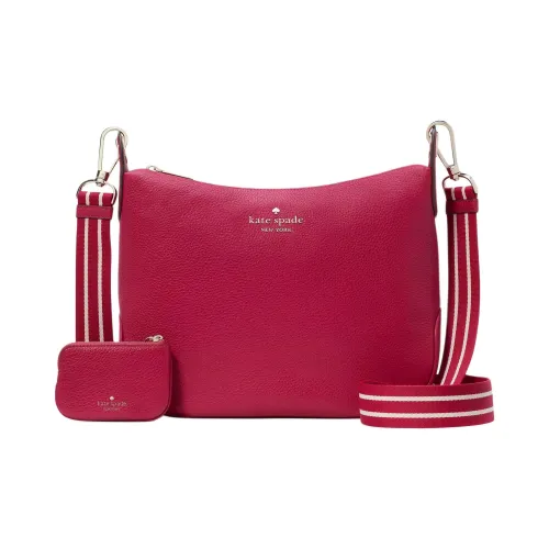 Kate Spade Сумка через плечо из кожаной ткани женская розово-красного цвета