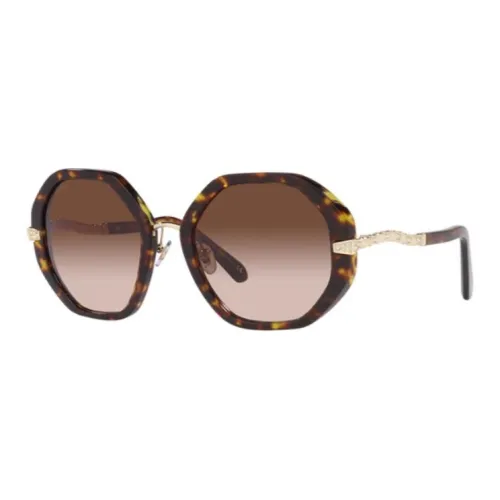 BVLGARI Металл Нерегулярная форма Солнцезащитные очки Женские Многоцветный