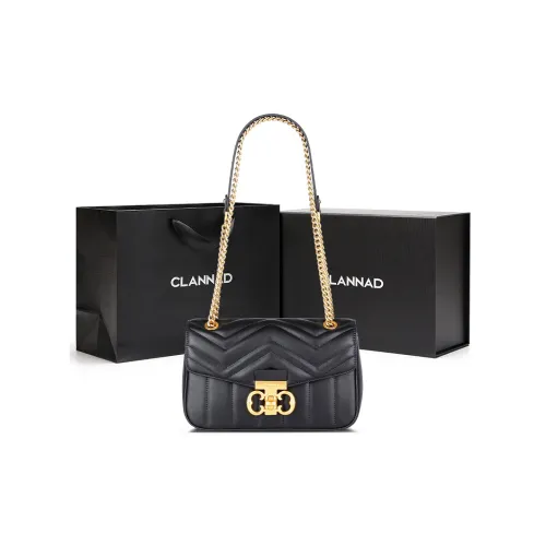 Clannad Коровья кожа Сумка через плечо Маленькая Женская Черная