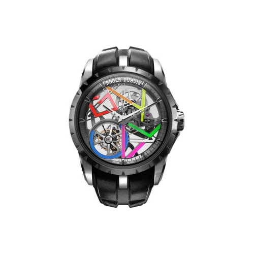 Roger Dubuis Kings Series Автоматический Механический Часы Мужские 42 мм Черепный Циферблат Титановые Оправа Часов