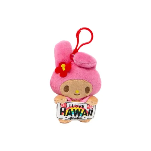 Sanrio My Melody Hawaii Limited Black Leather Sign HOLDER Куклы Plush Pendant