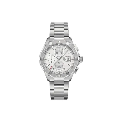 TAG HEUER Автоматический Механический Механизм Мужские Часы из Коллекции Aquaracer 43 мм Серебряные