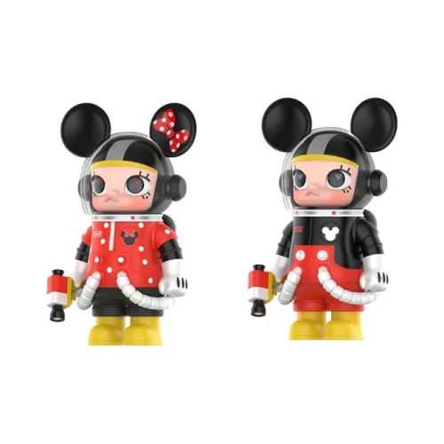 POP MART 100% Mega Молли Space Mickey Mouse Minnie Mouse Одежда Наборы Модные Фигурки