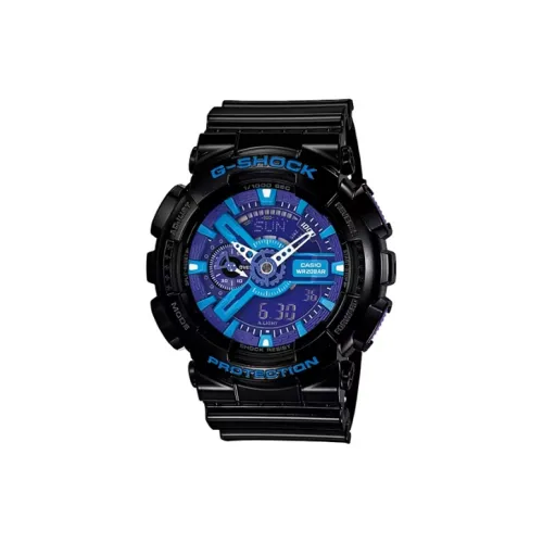 CASIO Liquid Crystal Analog Dual Display Series Кварцевый механизм Смола Ремень Часы Мужские Синий циферблат GA 110HC 1AJF