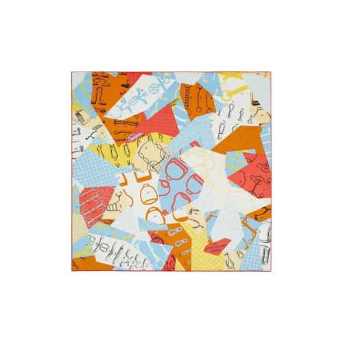 HERMES Шелковые шарфы Унисекс Разноцветные